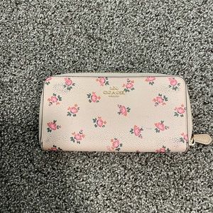floral coach zipper wallet